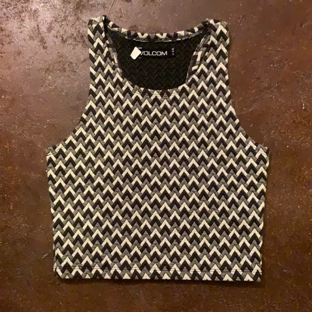 Volcom chevron pattern crop tank